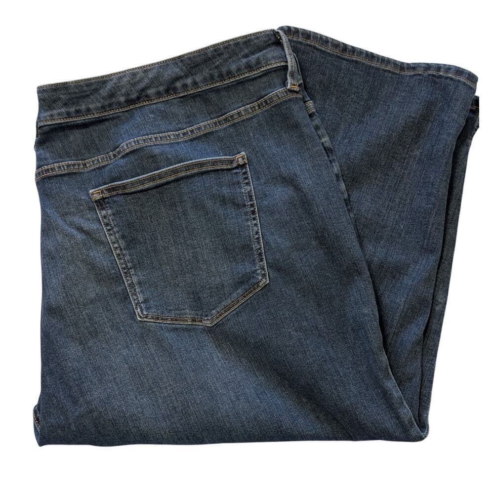 St. John's Bay Capri Pants Womens 28W Blue Jean Stretch Denim Pockets Hi-Rise